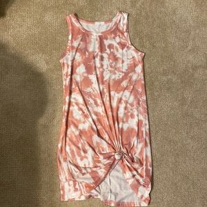 Pink tie-dyed sun dress